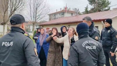 Bolu’nun Tepecik Mahallesi’nde yapılmakta olan bir baz istasyonu inşaatı mahalle