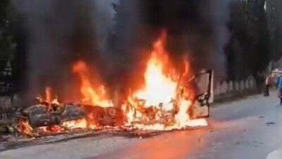 Köşk ilçesinde meydana gelen trafik kazasında, iki aracın çarpışması sonucunda