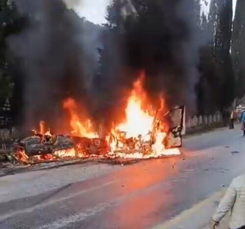Köşk ilçesinde meydana gelen trafik kazasında, iki aracın çarpışması sonucunda