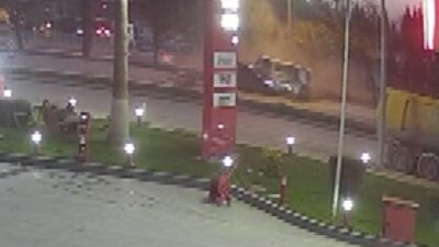 Kahramanmaraş’ta meydana gelen trafik kazasında, kontrolü kaybeden bir otomobilin 2