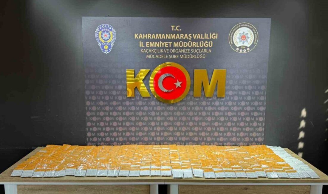 Kahramanmaraş’ta Kaçakçılık ve Organize Suçlarla Mücadele (KOM) Şube Müdürlüğü ekipleri