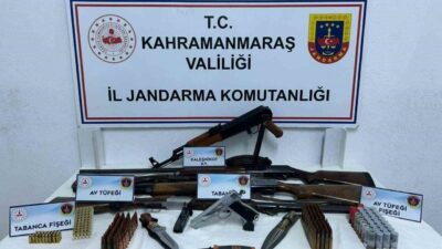 Kahramanmaraş’ın Afşin ilçesinde jandarma tarafından gerçekleştirilen operasyonda 1 kalaşnikov ve