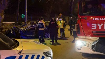 Melikgazi ilçesinde meydana gelen trafik kazasında, sürücüsünün kontrolünü kaybettiği araç