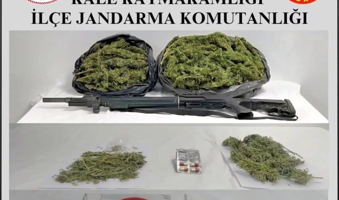 Denizli’nin Kale ilçesinde jandarma tarafından gerçekleştirilen operasyonda çok sayıda uyuşturucu