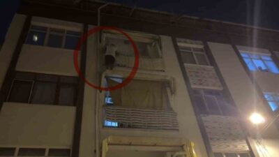 Samsun’da yabancı bir kişi, kapısına gelen sivil polislerden korkarak panikle