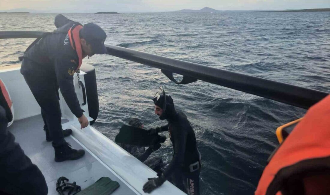 Çanakkale’nin Bozcaada ilçesine bağlı Tavşan Adası açıklarında zıpkınla balık avlamak