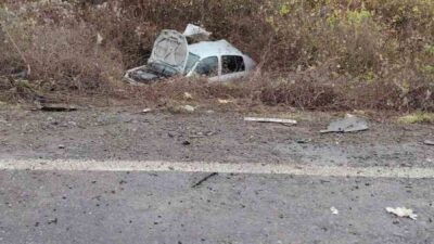 Bartın şehrinde, yağmurdan sonra kayganlaşan zemin nedeniyle Karabük istikametinden seyir