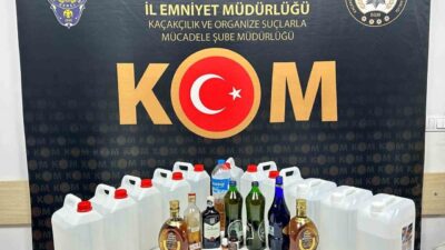 Kastamonu’da polis ekipleri tarafından gerçekleştirilen operasyonda 55 litre etil alkol