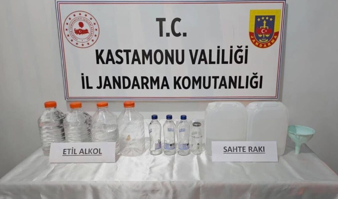 Kastamonu’da, jandarma ekipleri yılbaşı öncesi gerçekleştirdikleri operasyonda 30 litre etil
