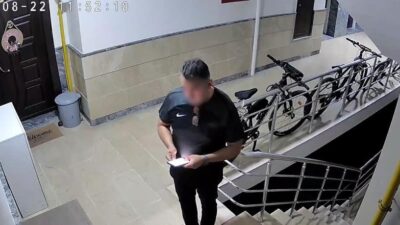 Kayseri’nin Melikgazi ilçesinde, boşanma aşamasında olduğu eşinin evine giderek bina