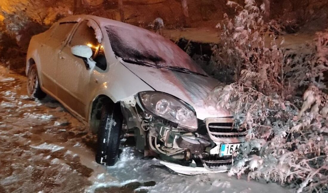 Bursa’nın İnegöl ilçesinde meydana gelen trafik kazasında, hafif ticari araç