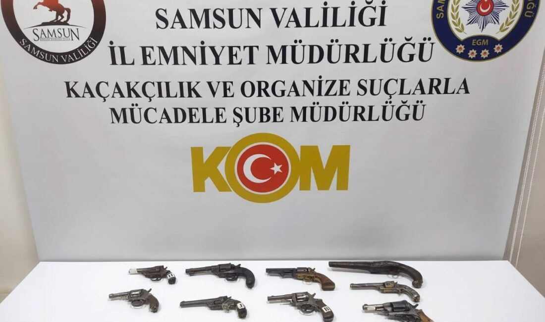 Samsun’da Kaçakçılık ve Organize Suçlarla Mücadele Şube Müdürlüğü ekipleri tarafından