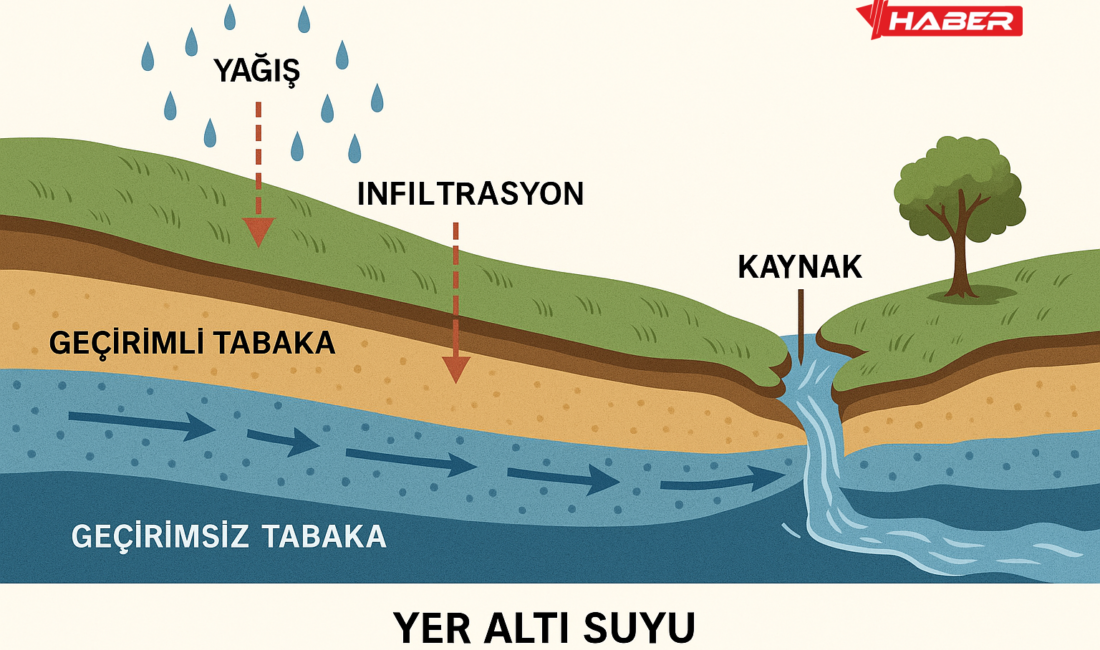 Doğal su döngüsünün en önemli parçalarından biri olan yer altı