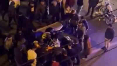 Diyarbakır’da, bir motosiklet sürücüsünün kaza yapması sonucu acı içinde çığlık