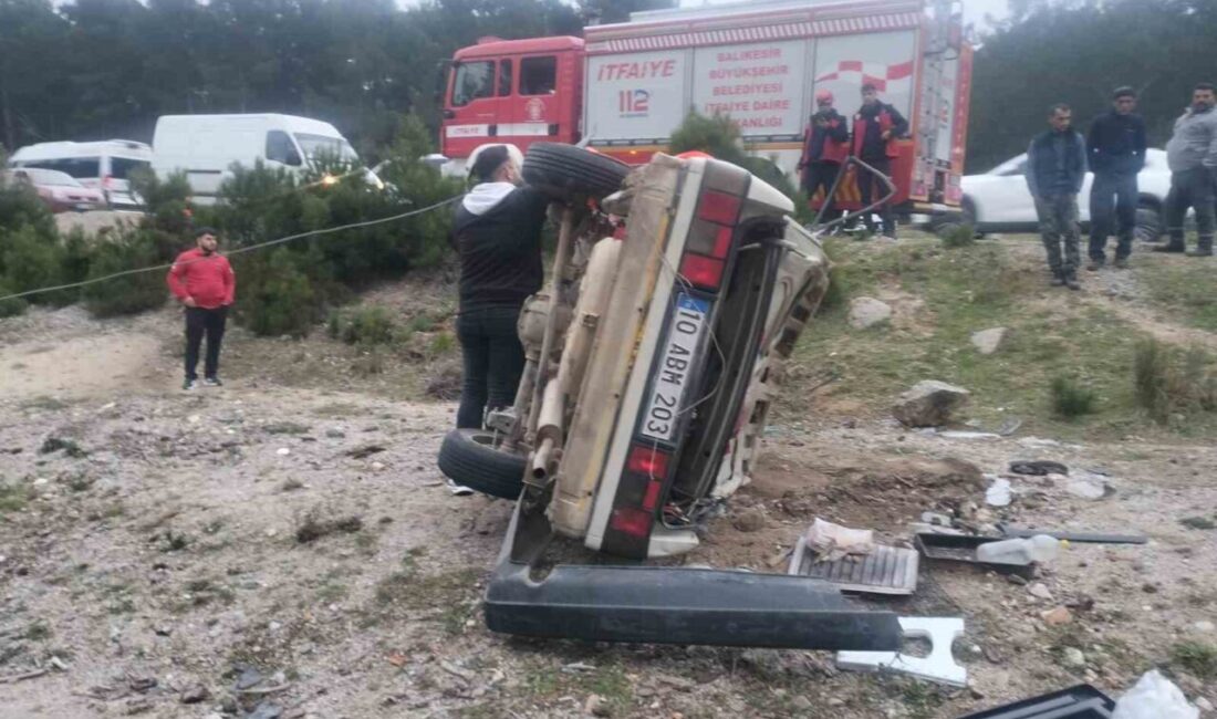 Balıkesir’in Havran ilçesinde meydana gelen trafik kazasında, Edremit Yenice Karayolunda