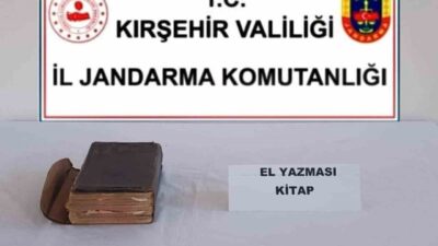 Kırşehir’de jandarma ekipleri tarafından gerçekleştirilen operasyonda, tarihi bir el yazması