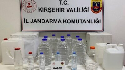Kırşehir İl Jandarma Komutanlığı ekipleri tarafından gerçekleştirilen operasyonda, kaçak alkol