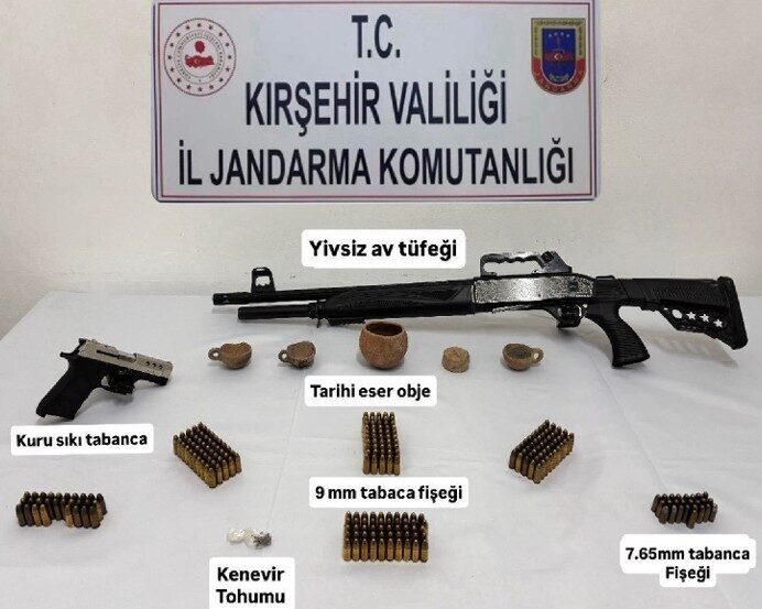 Kırşehir ilinde yürütülen Kaçakçılık ve Organize Suçlarla Mücadele operasyonları sonucunda,