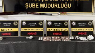 Kırşehir’de düzenlenen operasyonlarda uyuşturucu ile ruhsatsız av tüfeği ele geçirildi