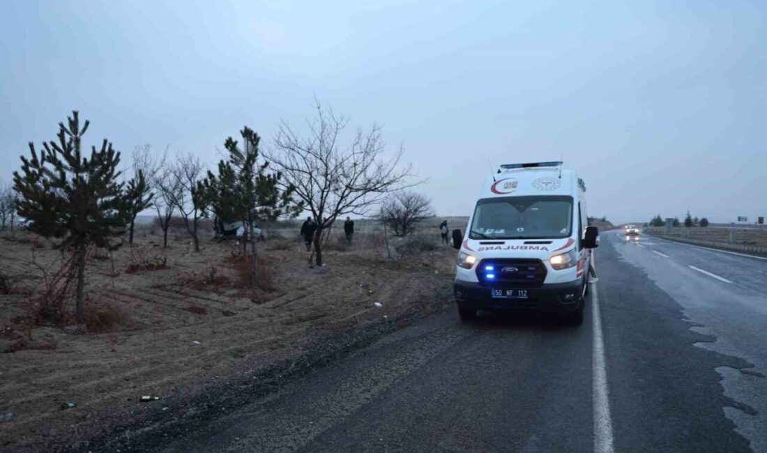 Nevşehir’de meydana gelen bir trafik kazasında hafif ticari aracın kontrolünden