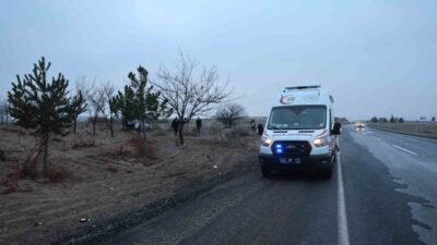 Nevşehir’de meydana gelen bir trafik kazasında hafif ticari aracın kontrolünden