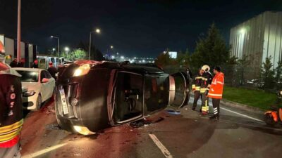 Çerkezköy ilçesinde meydana gelen talihsiz olayda, alkollü bir sürücü kontrolünden