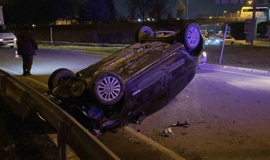 İnegöl ilçesinde meydana gelen trafik kazasında bir araç sürücüsü yaralandı.