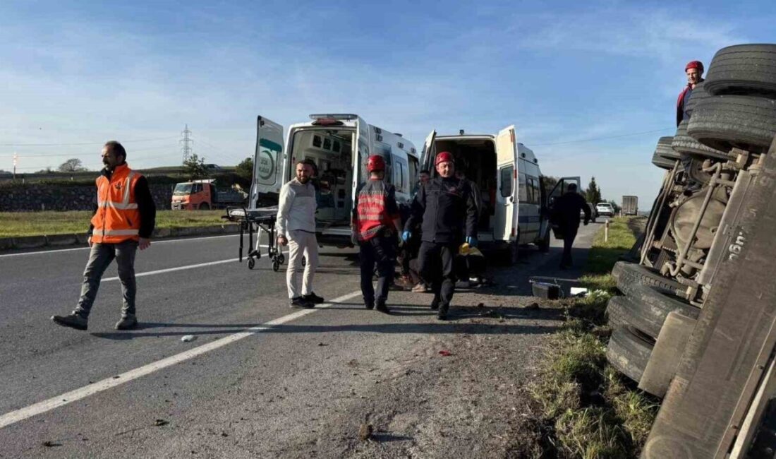 Sakarya ilinin Adapazarı ilçesinde meydana gelen trafik kazasında bir tankerin