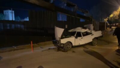 Çankırı’da meydana gelen bir kazada, kontrolü kaybedilen bir Tofaş-Fiat marka
