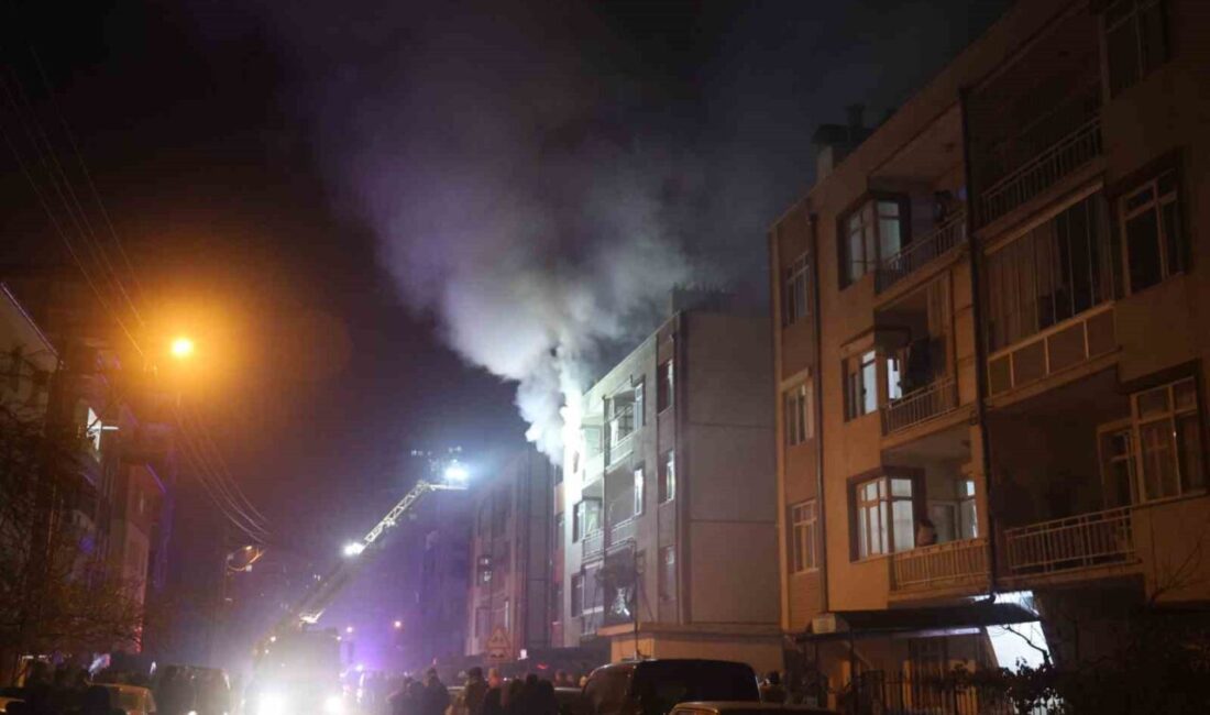 Konya’nın Selçuklu ilçesinde bulunan 3 katlı bir binada çıkan yangın