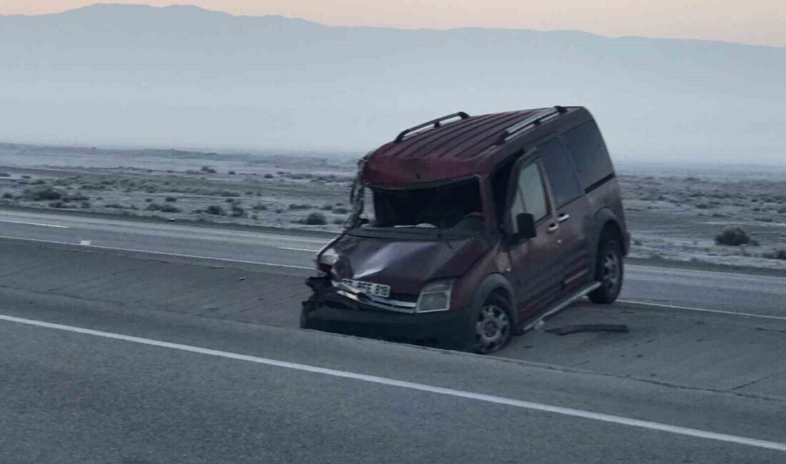 Ereğli ilçesinde meydana gelen trafik kazasında, hafif ticari aracın kontrolden