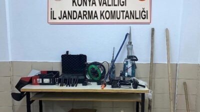Kulu ilçesindeki jandarma ekipleri tarafından gerçekleştirilen operasyonda, kaçak kazı yapan