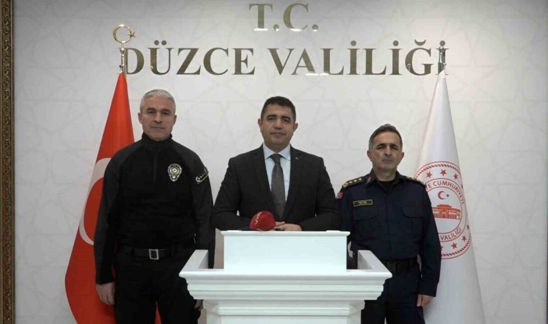 Düzce Valisi Selçuk Aslan, yaptığı asayiş bilgilendirme toplantısında 2025 yılında