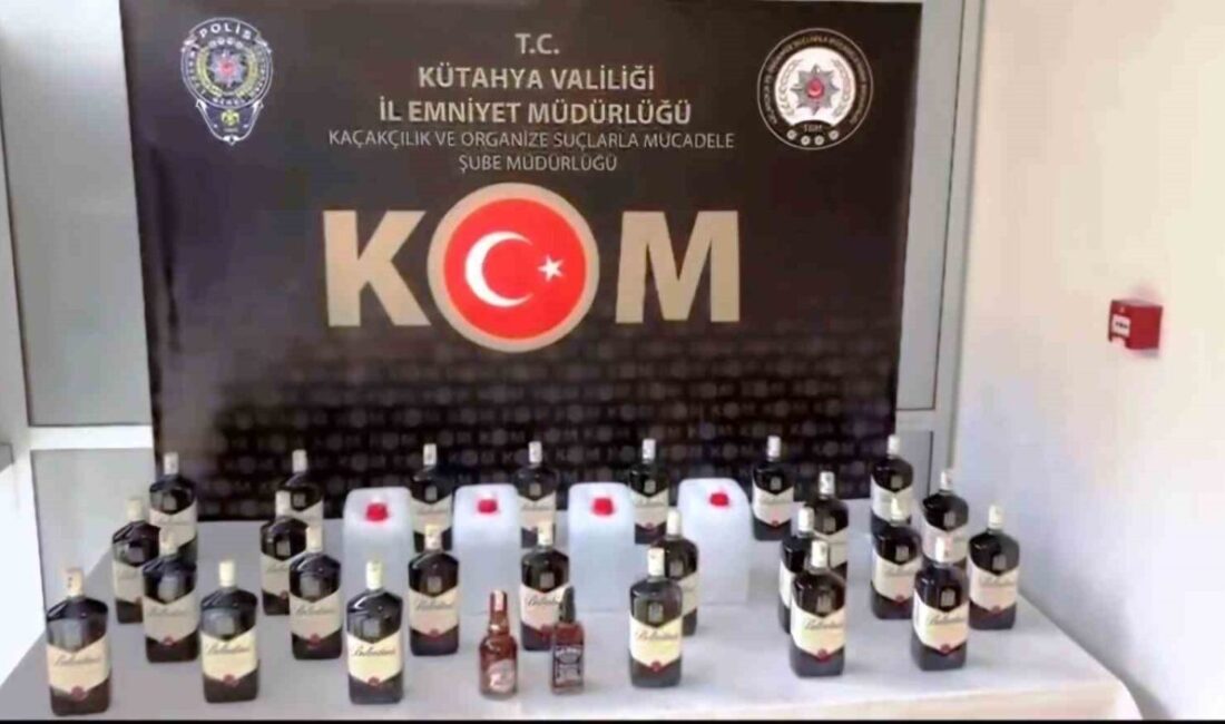 Kütahya’da İl Emniyet Müdürlüğü tarafından gerçekleştirilen operasyonlarda 41,7 litre kaçak