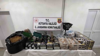 Kütahya İl Jandarma Komutanlığı ekipleri, Simav ilçesinde bir evde gerçekleştirilen