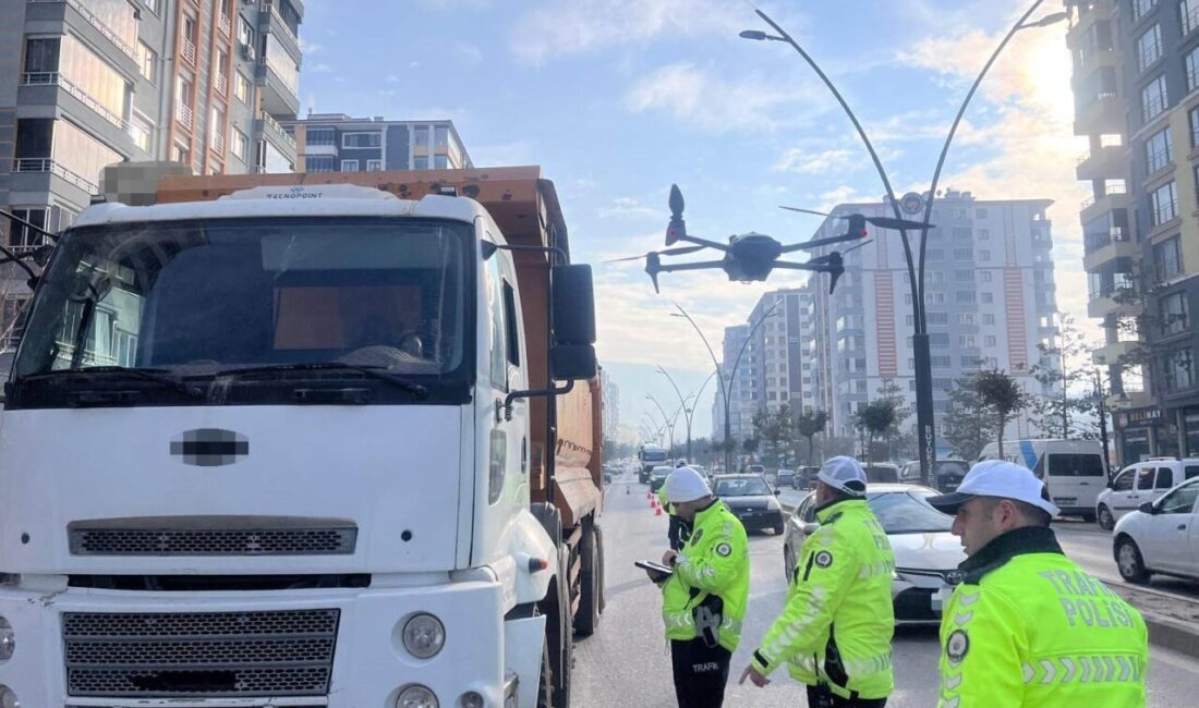 Malatya Emniyet Müdürlüğü, beton mikserleri, hafriyat kamyonları ve yük taşıyan