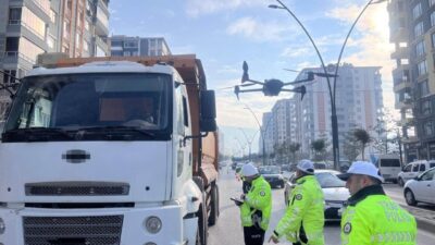 Malatya Emniyet Müdürlüğü, beton mikserleri, hafriyat kamyonları ve yük taşıyan