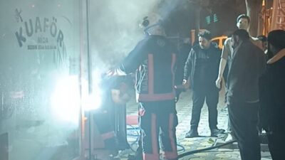 Malatya’nın Battalgazi ilçesinde, Akpınar Mahallesi’nde bulunan bir iş yerinde çıkan