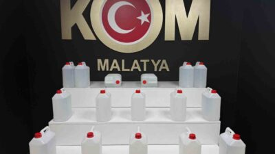 Malatya’da polis ekipleri tarafından sahte içki üretimi yapan şahıslara yönelik