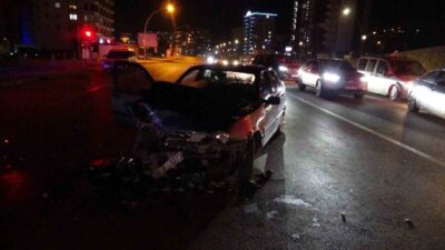 Malatya’da meydana gelen trafik kazasında tır ile otomobil çarpıştı ve