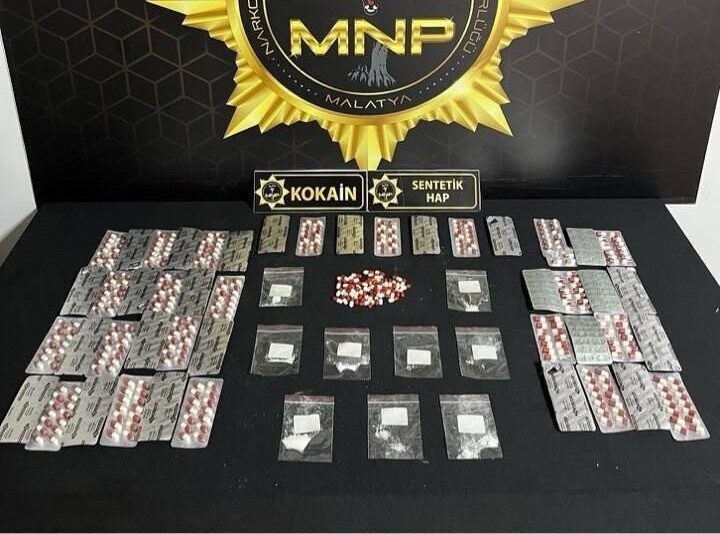 Malatya’da polis ekipleri tarafından gerçekleştirilen operasyonda bin 370 adet sentetik
