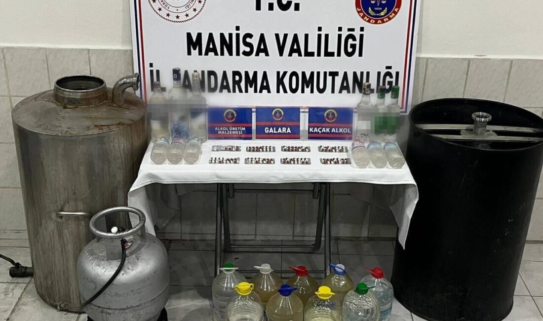 Manisa’nın Salihli ilçesinde jandarma ekipleri tarafından gerçekleştirilen operasyonda 55 litre