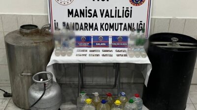Manisa’nın Salihli ilçesinde jandarma ekipleri tarafından gerçekleştirilen operasyonda 55 litre