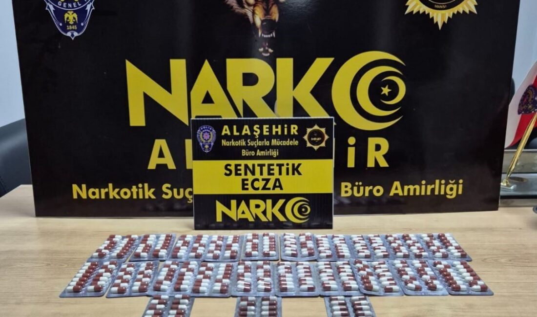 Manisa’nın Alaşehir ilçesinde, Narkotik Suçlarla Mücadele Şube Müdürlüğü Alaşehir Büro