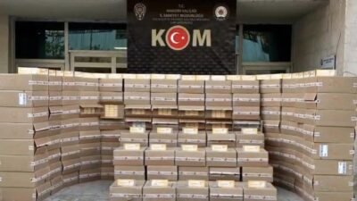 Mardin’in Kızıltepe ilçesinde gerçekleştirilen bir operasyonda, 78 bin paket kaçak