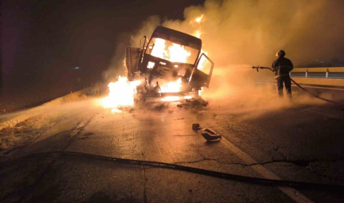 Nusaybin ilçesinde meydana gelen bir trafik kazasında iki tır çarpıştı