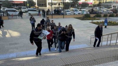 Edirne’de polis ekipleri tarafından yapılan operasyonda masaj salonlarına yönelik fuhuş