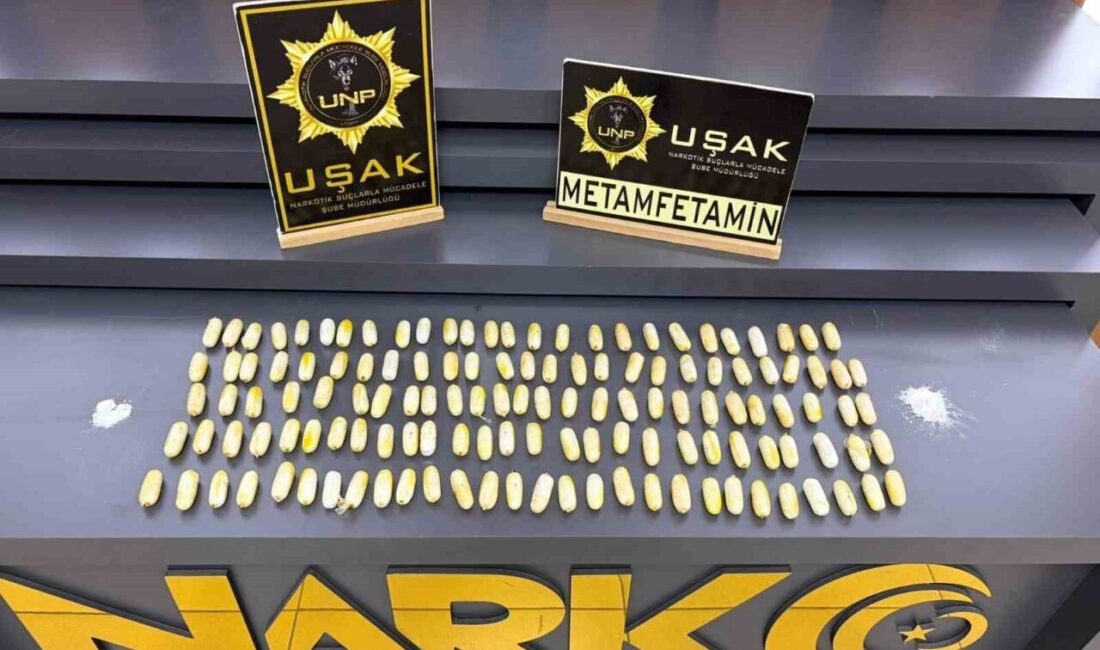 Uşak’ta uyuşturucu madde ticaretiyle ilgili operasyonlar kapsamında, İran vatandaşı A.S.Z.