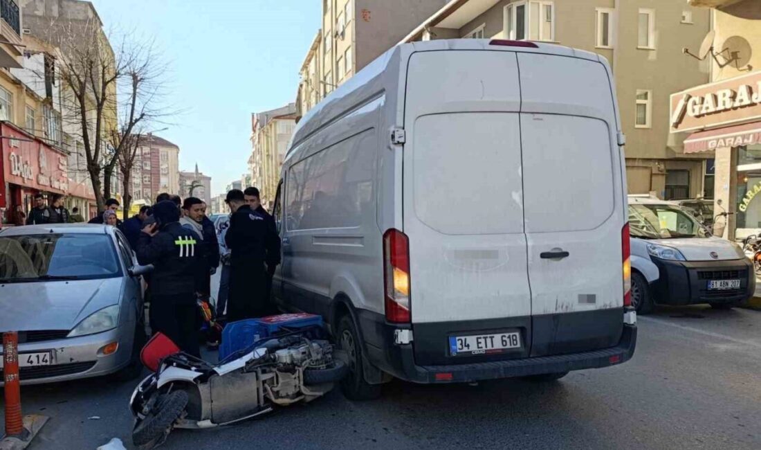 Tekirdağ’ın Saray ilçesinde meydana gelen bir kaza, bir kuryenin motosikletten