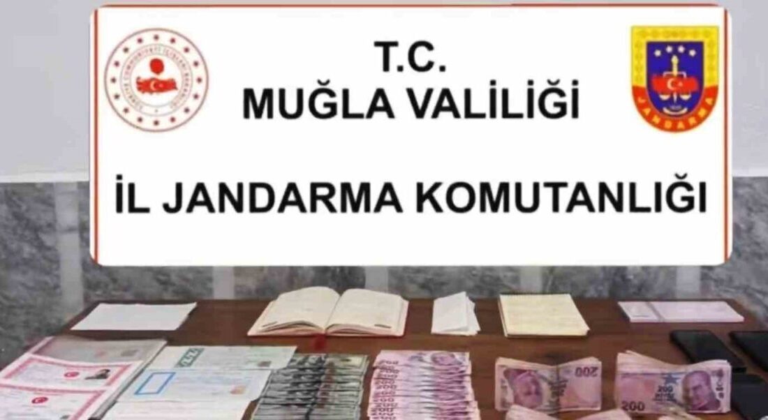 Muğla İl Jandarma Komutanlığı tarafından gerçekleştirilen ‘Tefecilik’ operasyonunda büyük miktarda